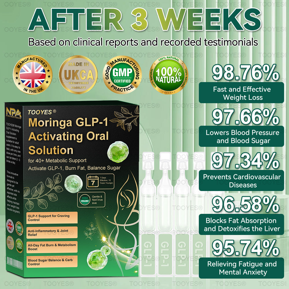 "Last 30 Minutes: Buy One, Get One Free!" TOOYES® Meglutide GLP-1 Activating Oral Solution-Moringa • NAD+ •Yerba Mate-Natural Support for Slimming Anti-Aging & Sugar Metabolism
