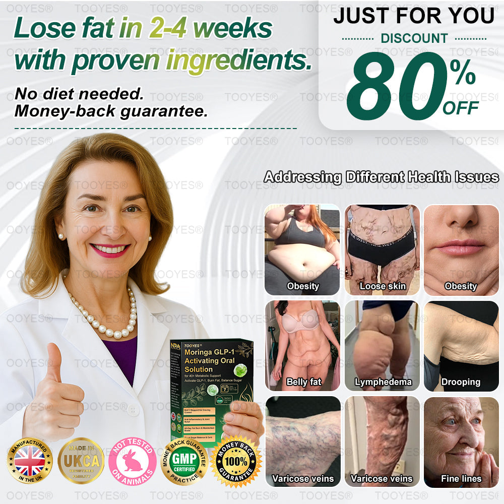 "Last 30 Minutes: Buy One, Get One Free!" TOOYES® Meglutide GLP-1 Activating Oral Solution-Moringa • NAD+ •Yerba Mate-Natural Support for Slimming Anti-Aging & Sugar Metabolism