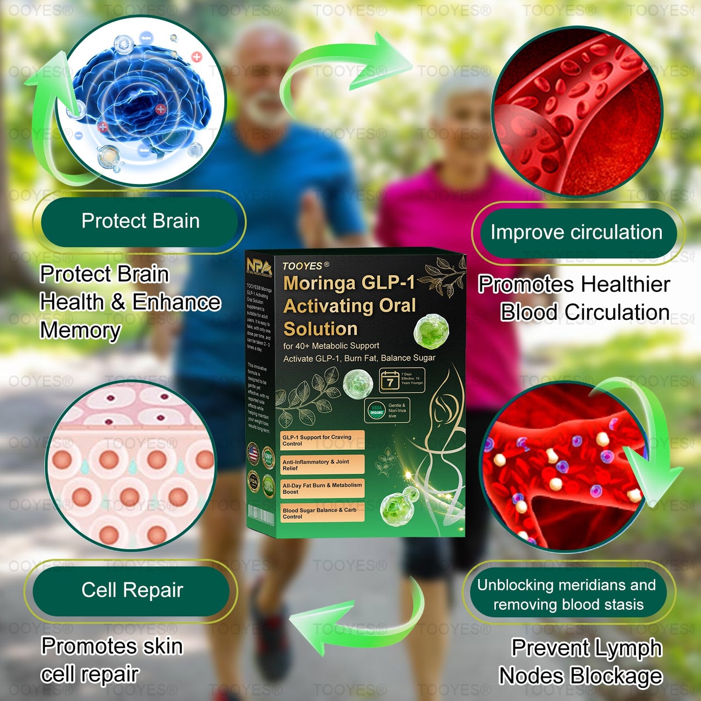 "Last 30 Minutes: Buy One, Get One Free!" TOOYES® Meglutide GLP-1 Activating Oral Solution-Moringa • NAD+ •Yerba Mate-Natural Support for Slimming Anti-Aging & Sugar Metabolism