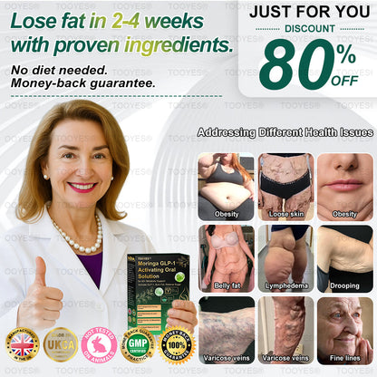 "Last 30 Minutes: Buy One, Get One Free!" TOOYES® Meglutide GLP-1 Activating Oral Solution-Moringa • NAD+ •Yerba Mate-Natural Support for Slimming Anti-Aging & Sugar Metabolism