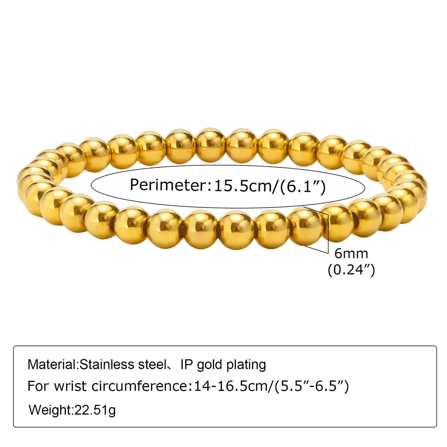 Chunky Stainless Steel Link Chain Bracelet For Woman, Gold Plated Layering Bracelets Wristband Waterproof Jewelry