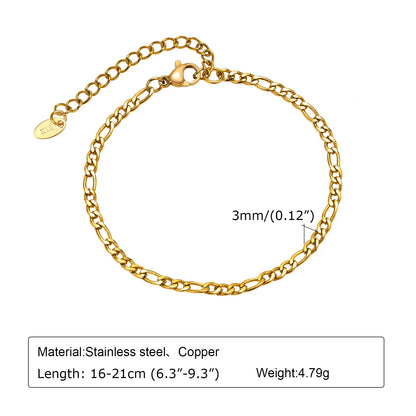 Non Tarnish Stainless Steel Bracelet Stackable for Women, Thin Herribone Chain Bracelet Waterproof Gold Plated Jewelry